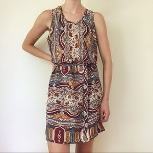 LUCKY BRAND Paisley Dress with Detachable Belt
